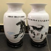 國禮藝術(shù)大師言奇、張巖石等藝術(shù)陶瓷花瓶定做