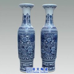 景德鎮(zhèn)落地大花瓶燒制工藝，多作陶瓷禮品用